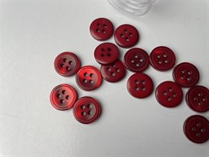 Knap - smuk i levende rød, 12 mm